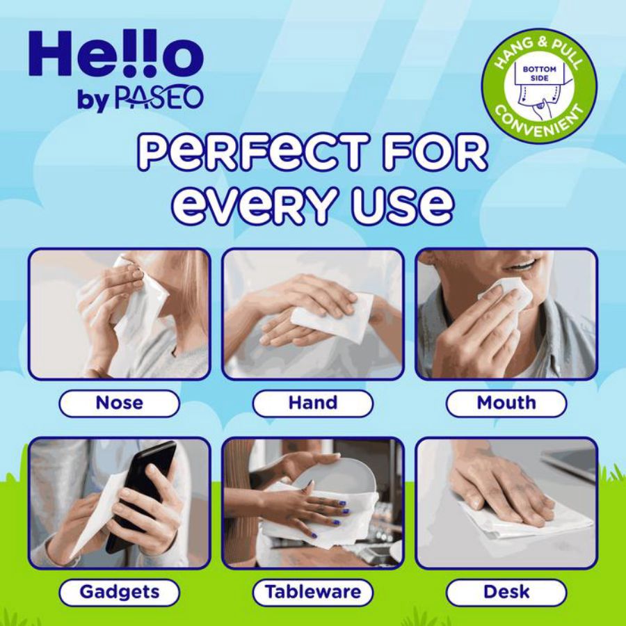 Paseo Hello Hanging Facial TissueTisu Wajah 500sheets