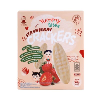 Yummy Bites Rice Cracker Strawberry Snack Bayi 6+ Months