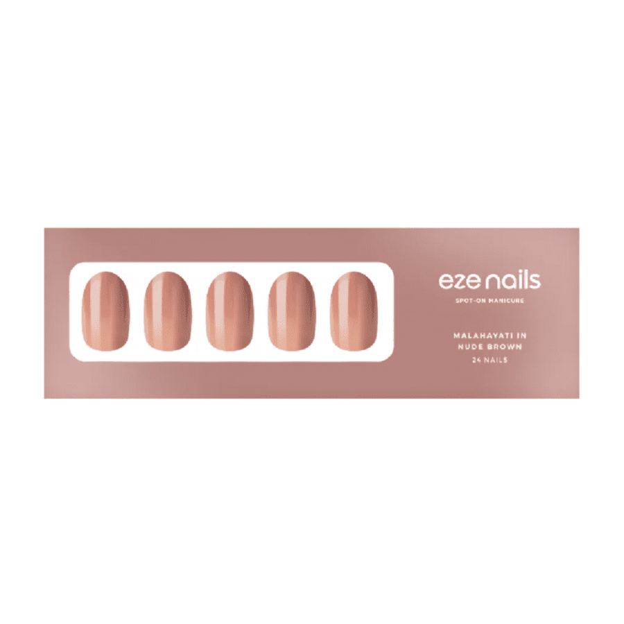 Eze Nails Malahayati In Nude Brown (Kuku Palsu Tempel) 1pack
