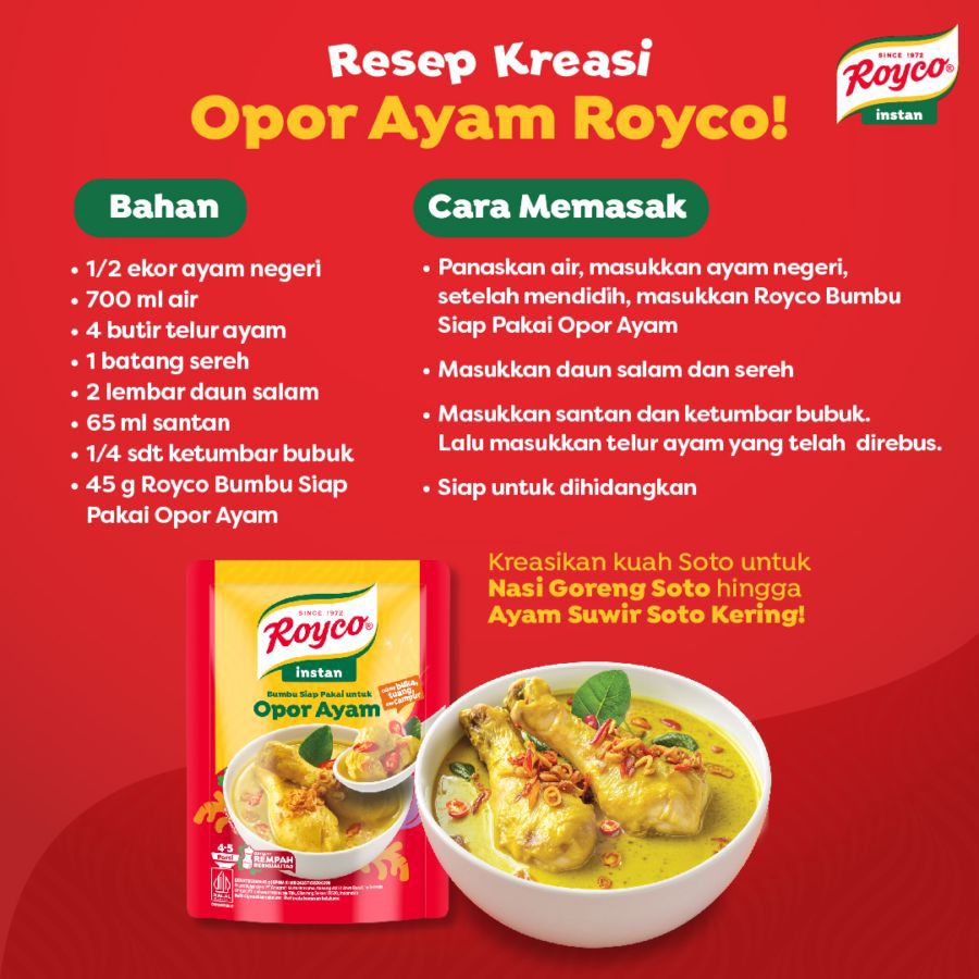 Royco Instan Bumbu Siap Pakai untuk Opor Ayam 45gram
