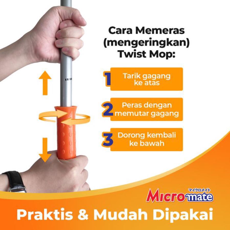 Bagus Micromate Twist Mop Set 1pcs