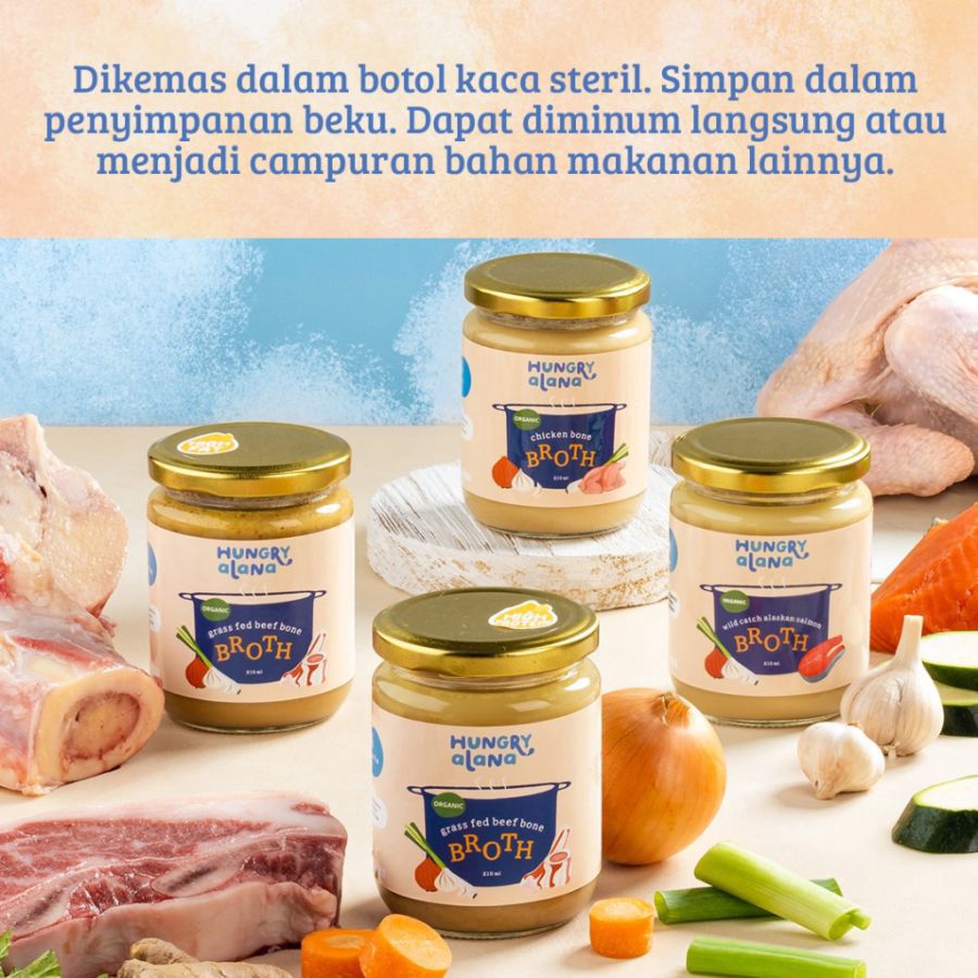 Hungry Alana Chicken Bone Broth High Fat MPASI 210ml