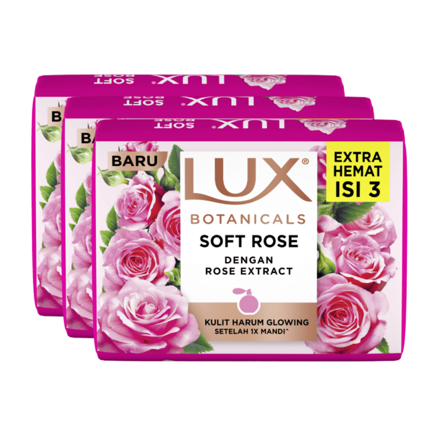 Lux Botanicals Soft Rose Barsoap 3 pcs 100gram