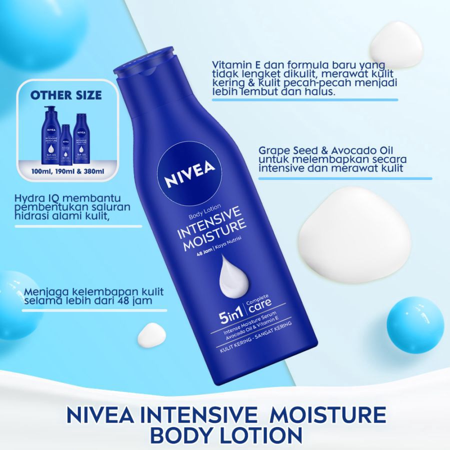 NIVEA Intensive Moisture 5in1 Care Body Lotion 190ml