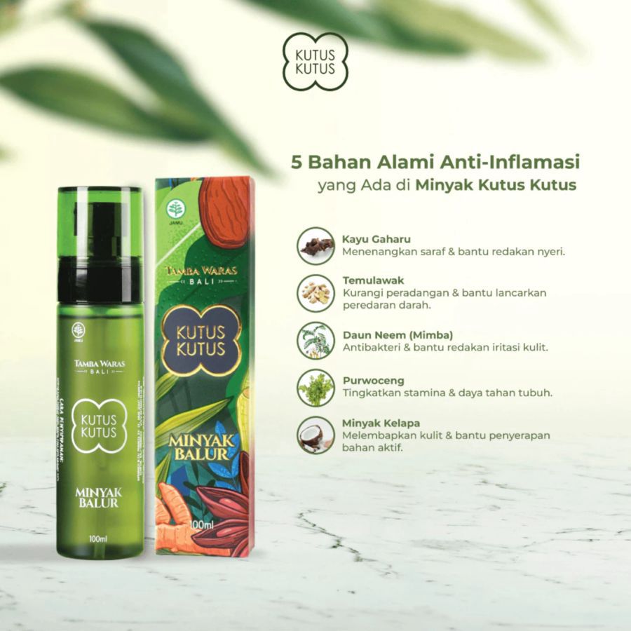 Kutus Kutus Tamba Waras Minyak Balur Bali 100ml