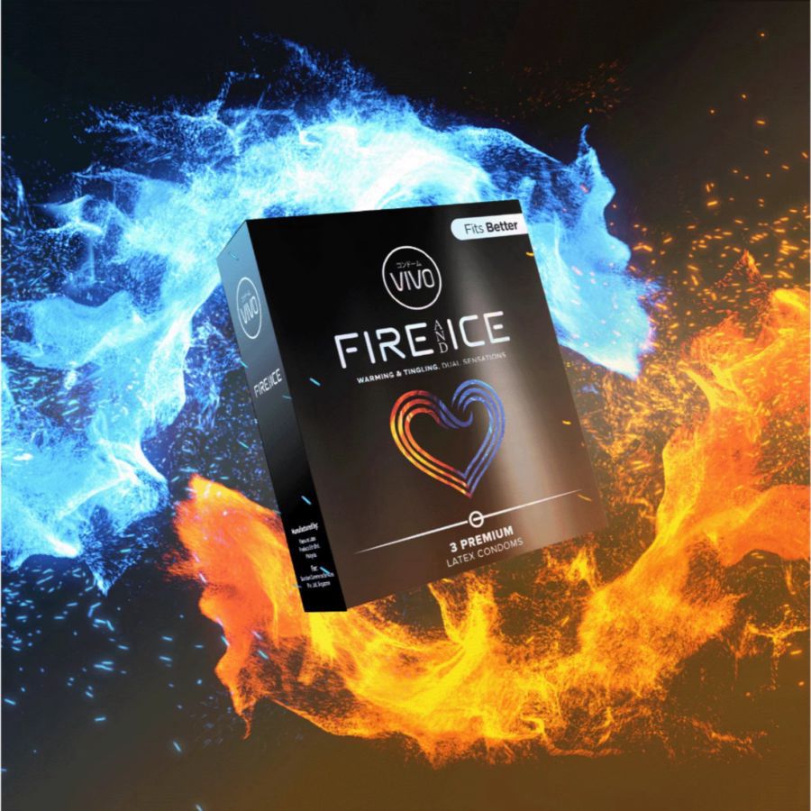 Vivo Fire and Ice Kondom Pria 3sachets