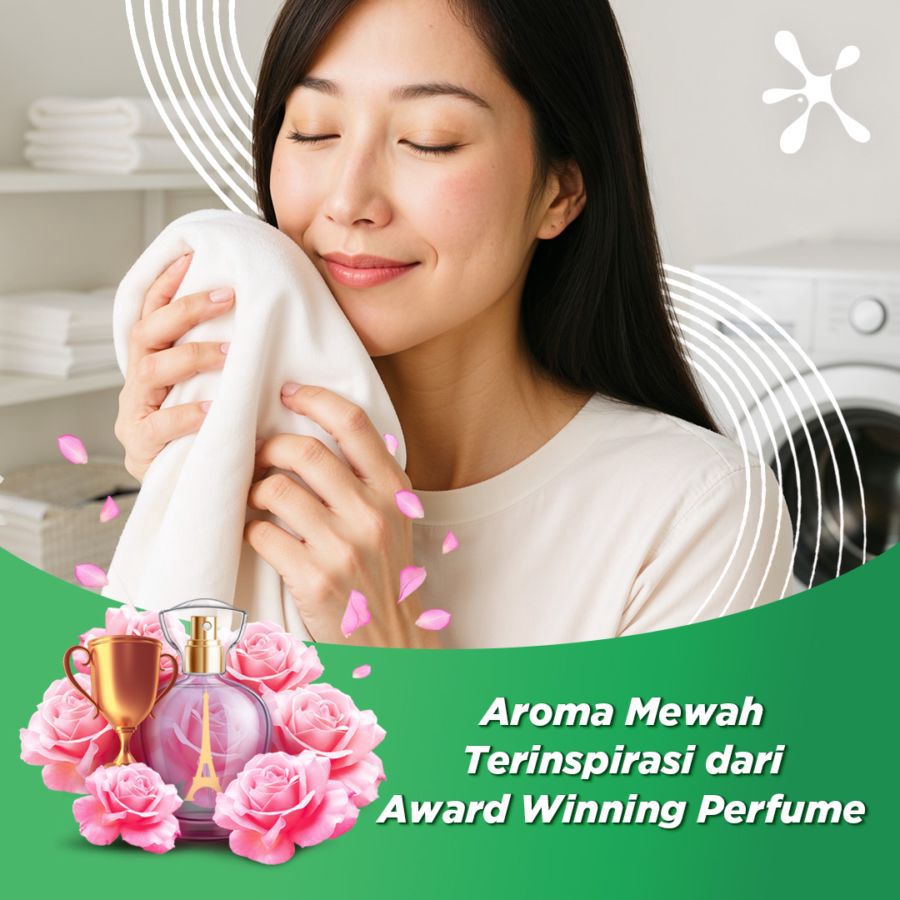 Rinso Anti Noda Parfume Essence Deterjen Cair 1500gram