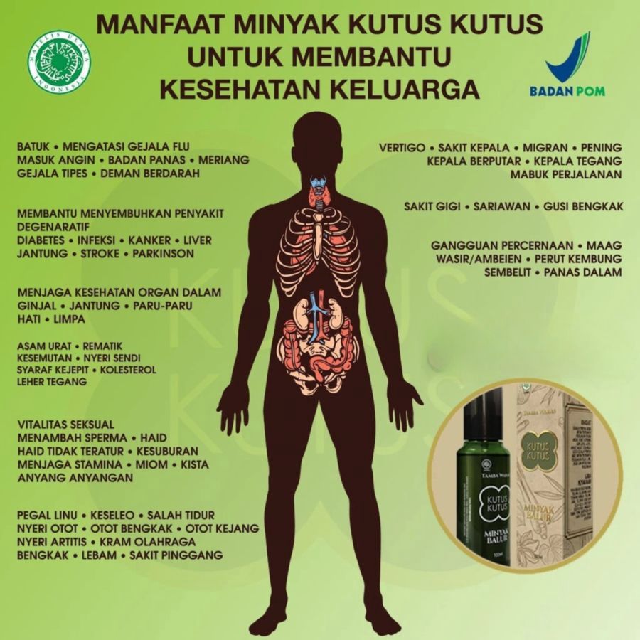 Kutus Kutus Tamba Waras Minyak Balur Bali 100ml