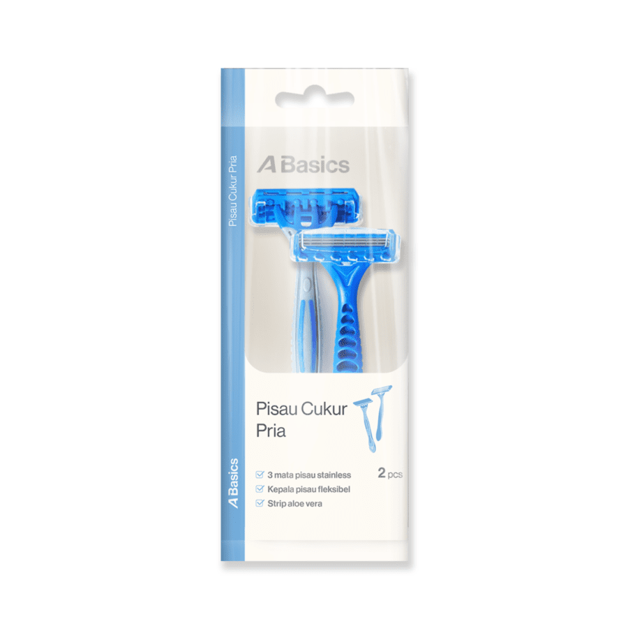 Pisau Cukur Pria Triple Blade A Basics 2pcs