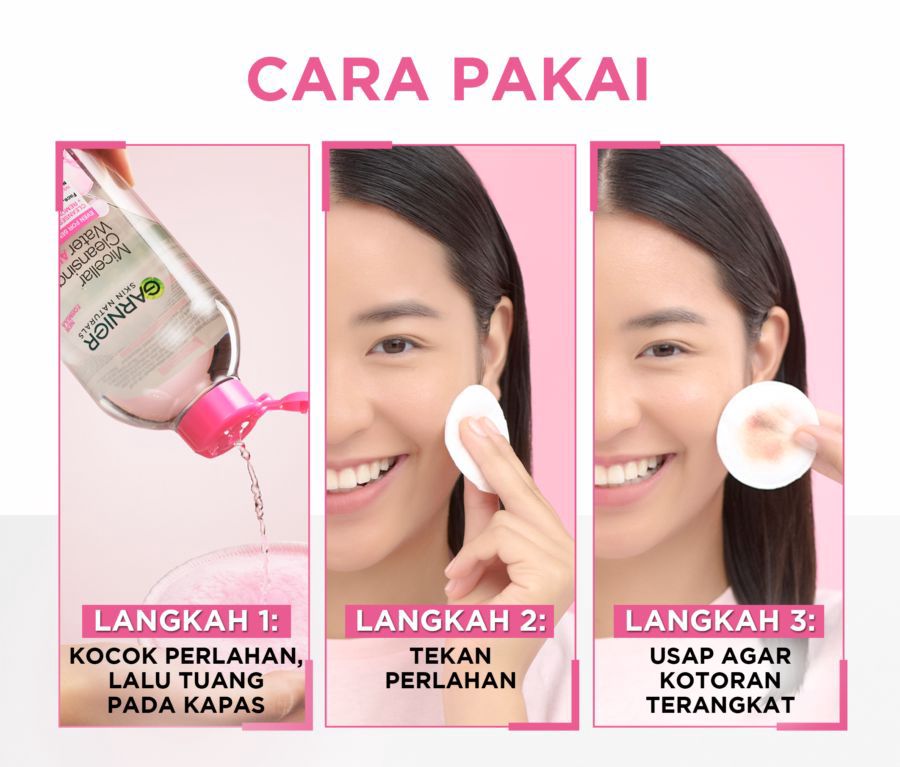 Garnier Micellar Pink Cleansing Water Make Up Remover 50ml