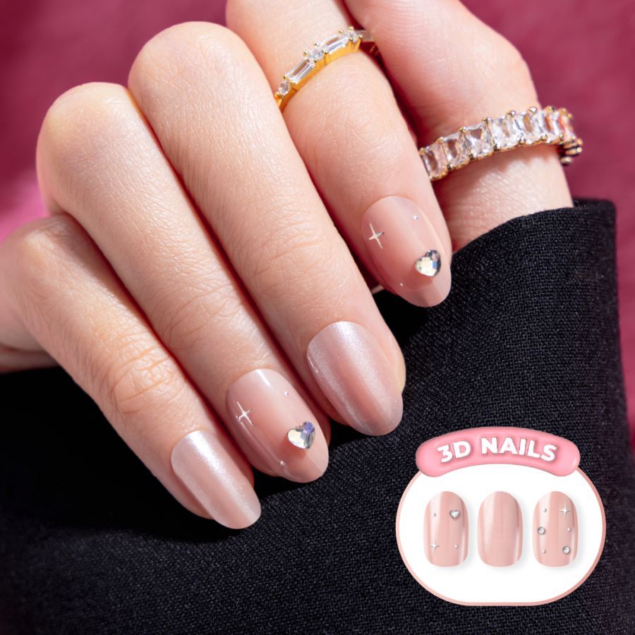 Eze Nails Diamond Queen Kuku Palsu Tempel 24pcs