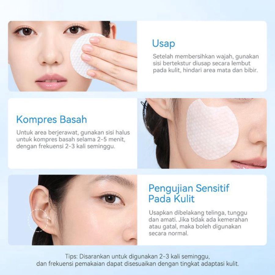 Focalskin Acne Exfoliating Clear Pad - Kapas Eksfoliasi  60pcs