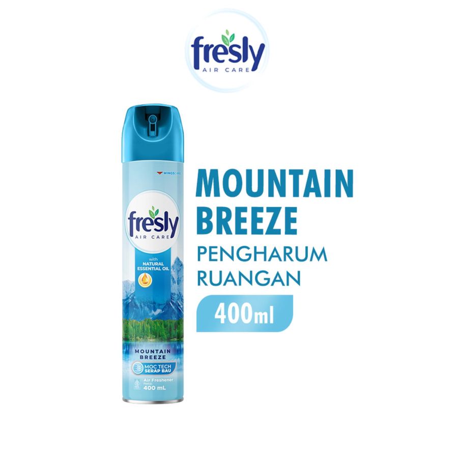 Fresly Aerosol Mountain Breeze Pengharum Ruangan 400ml