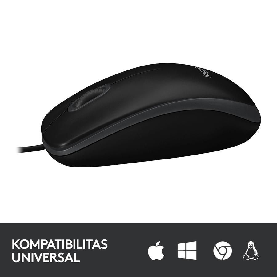 Logitech B100 Mouse Kabel USB Optical 1pcs