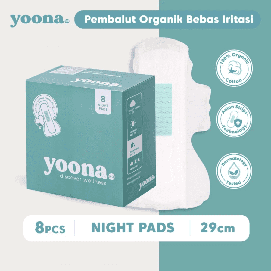 Yoona Night Pads 29cm Pembalut Kewanitaan 8pcs