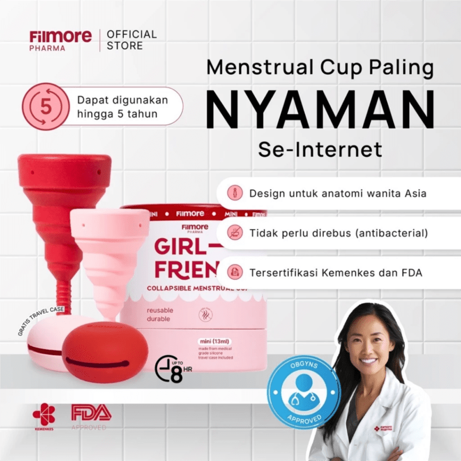 Filmore Girlfriend Mini Pink Collapsible Menstrual Cup 1pcs