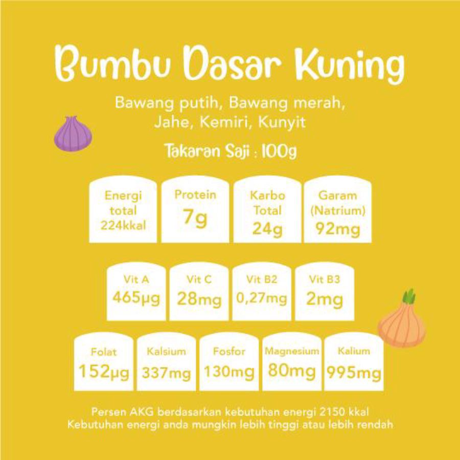 Grouu Cooking Series Bumbu Dasar Kuning MPASI 100gram