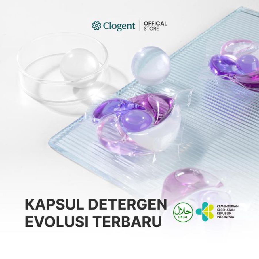 Clogent Laundry Pods Kapsul Rose Deterjen Cair