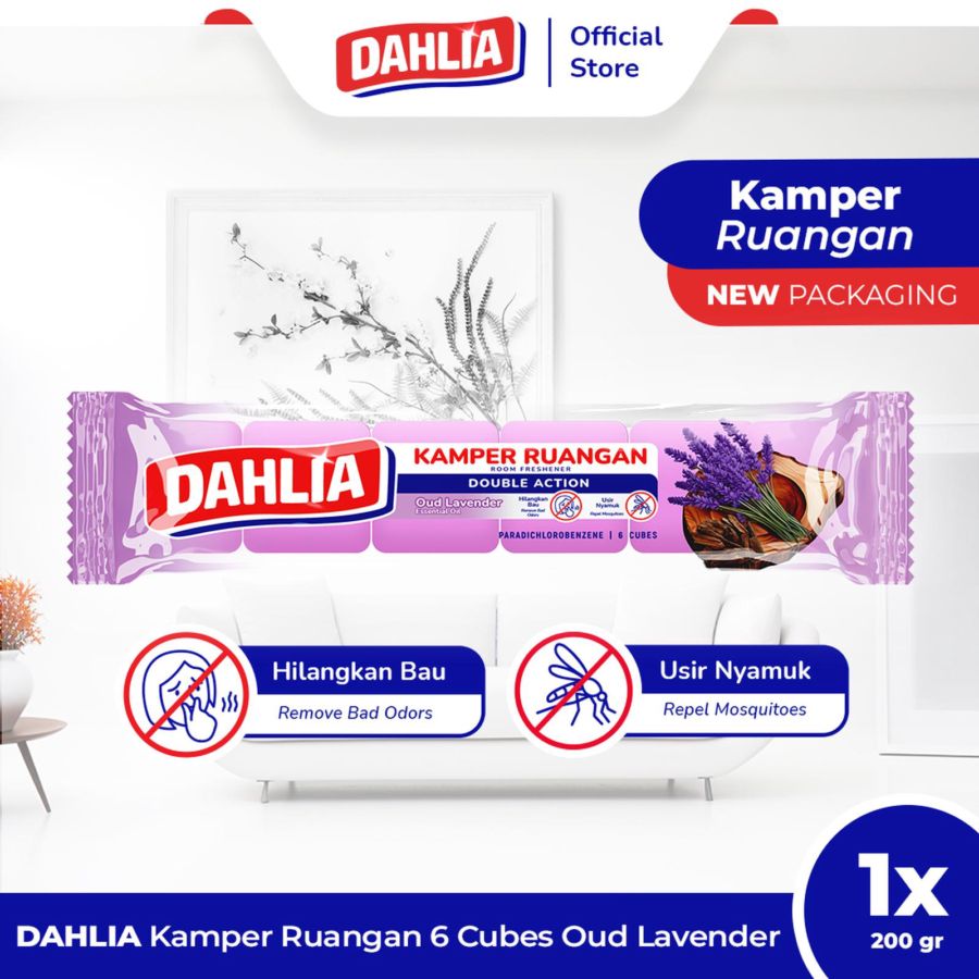 Dahlia Oud Lavender Kamper Pengharum Ruangan 6pcs