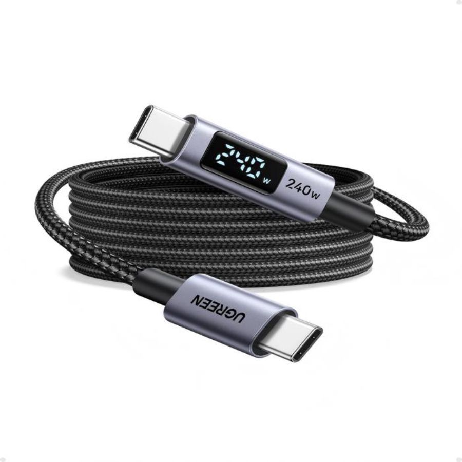 Ugreen Digital Display Cable Type C to Type C 240 Watt Nylon 3 M Black 1pcs