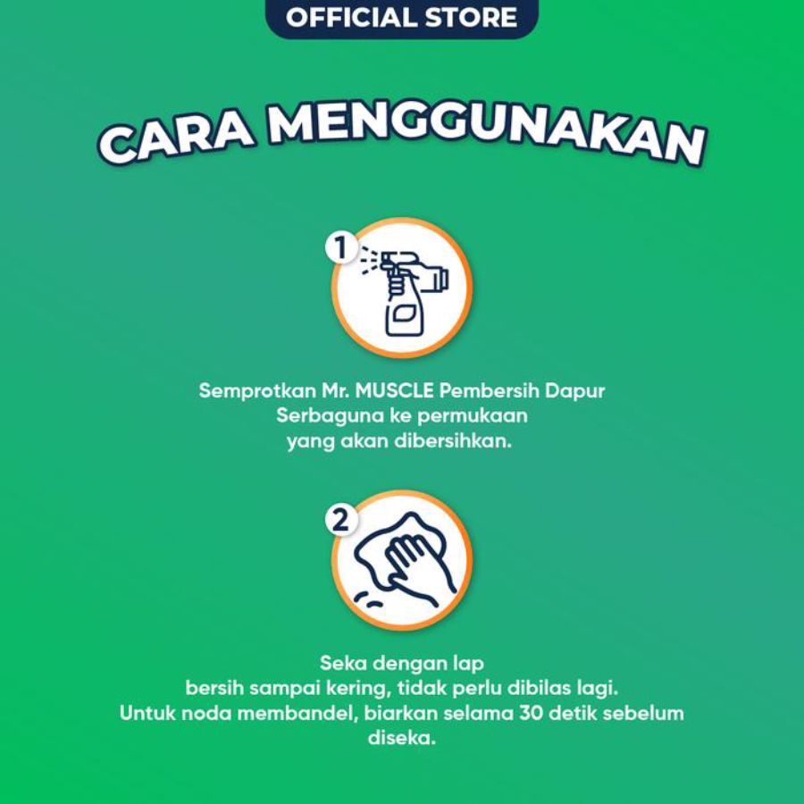 Mr Muscle Kitchen & Multi Surface Cleaner Cairan Pembersih Dapur Pouch 480ml