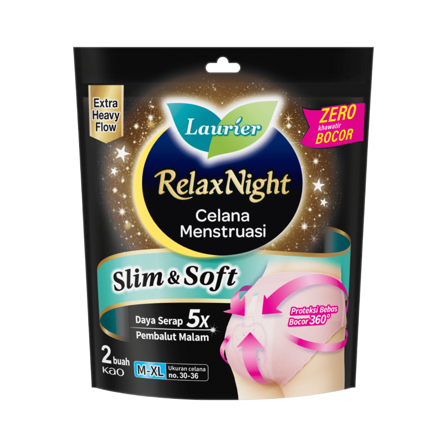 Laurier Relax Night Celana Menstruasi Size M-XL Pembalut Kewanitaan 2pads