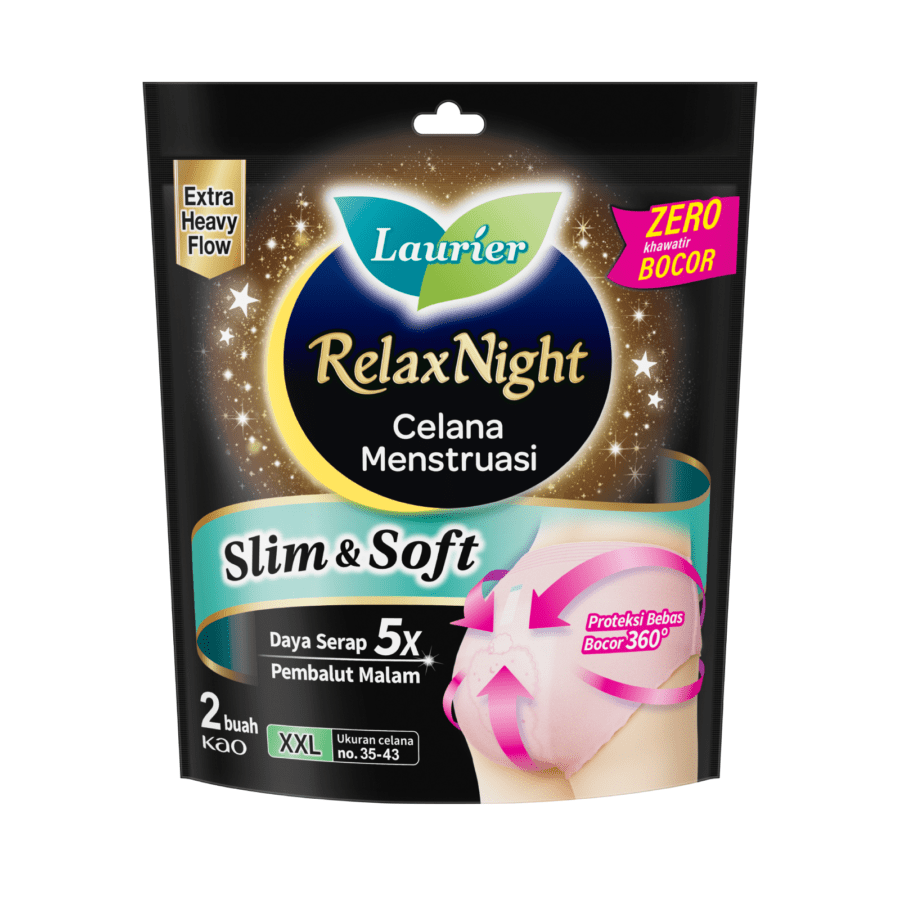 Laurier Relax Night Slim & Soft Celana Menstruasi Size XXL Pembalut Kewanitaan 2pads