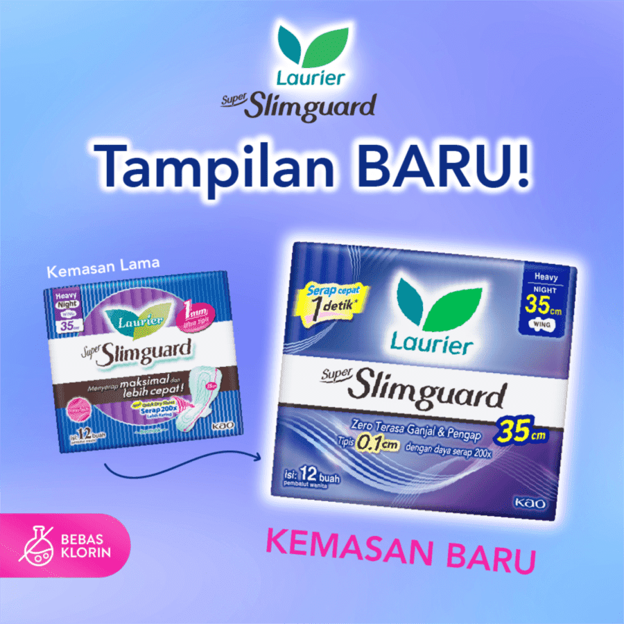 Laurier Super Slimguard Wing 35cm Pembalut Kewanitaan 12pcs