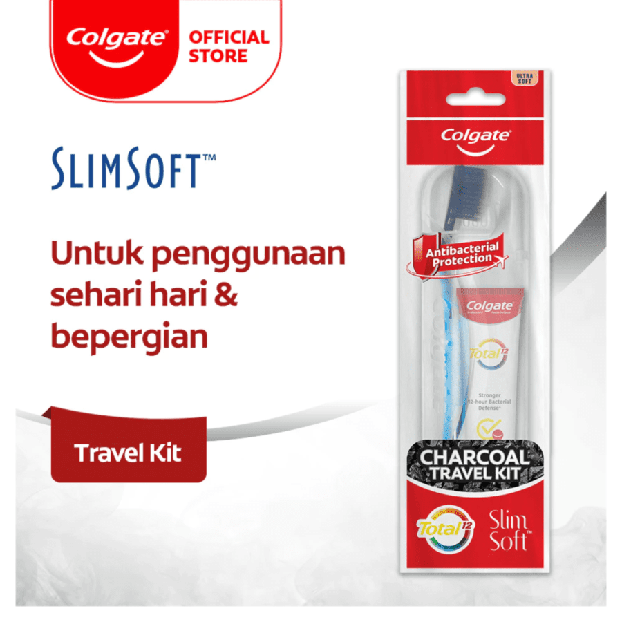 Colgate Total 12 Slimsoft Charcoal Travel Kit 1pack, 35gram
