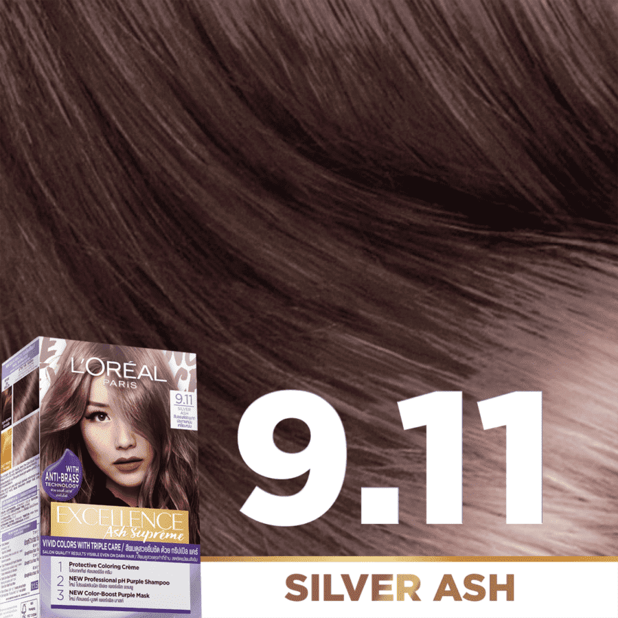 L'Oreal Excellence Ash Supreme 9.11 Silver Ash 48ml