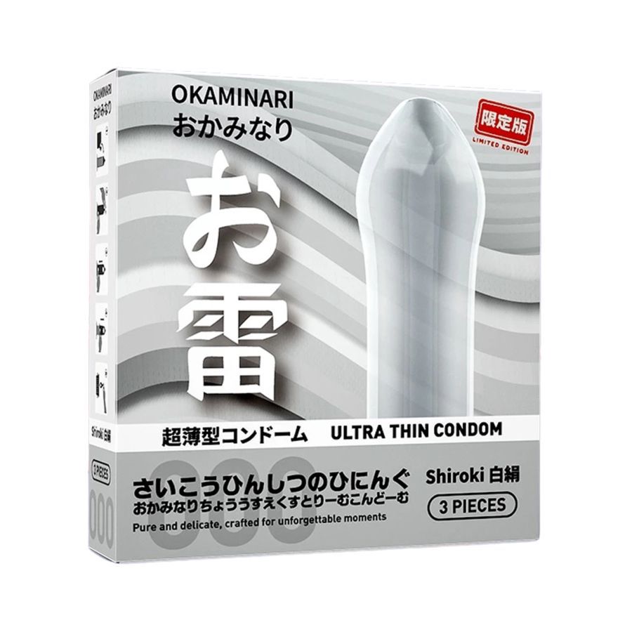 Okaminari 000 Shiroki Ultra Thin Kondom Pria 3sachets
