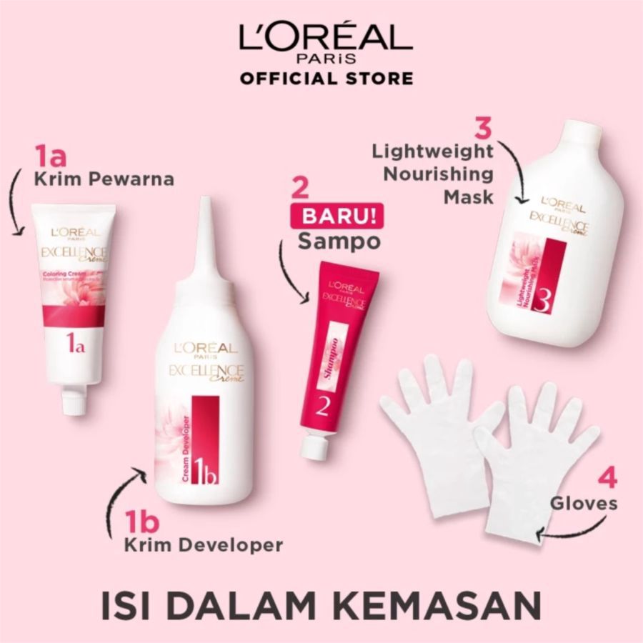 L'Oreal Paris Excellence Creme 3 Natural Dark Brown 1pack