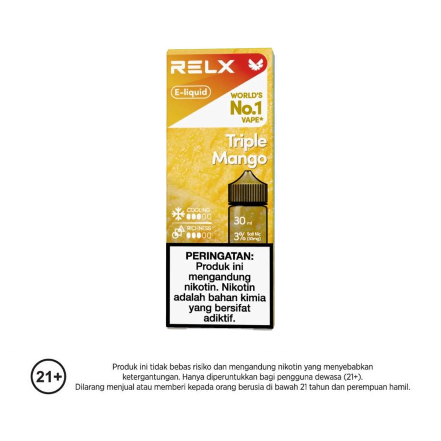 Relx E-Liquid Triple Mango Rokok Elektrik 30ml