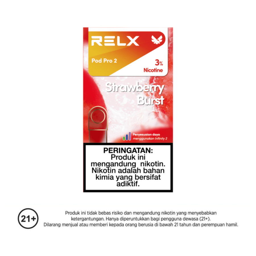 Relx Pod Pro 2 Strawberry Burst Rokok Elektrik 1pack