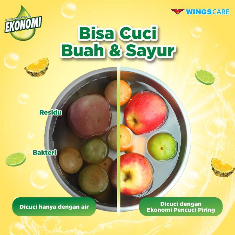 Ekonomi Nanas & Jeruk Nipis Cairan Pencuci Piring Pouch 920gram