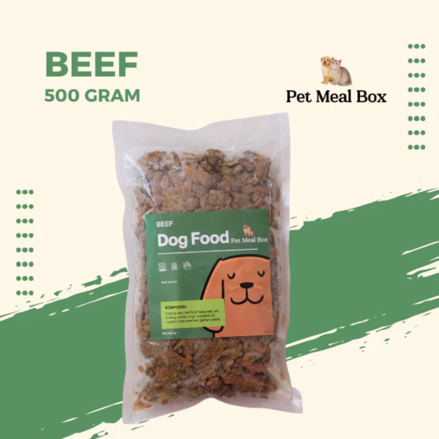 Pet Meal Box Beef Makanan Anjing Basah 500gram