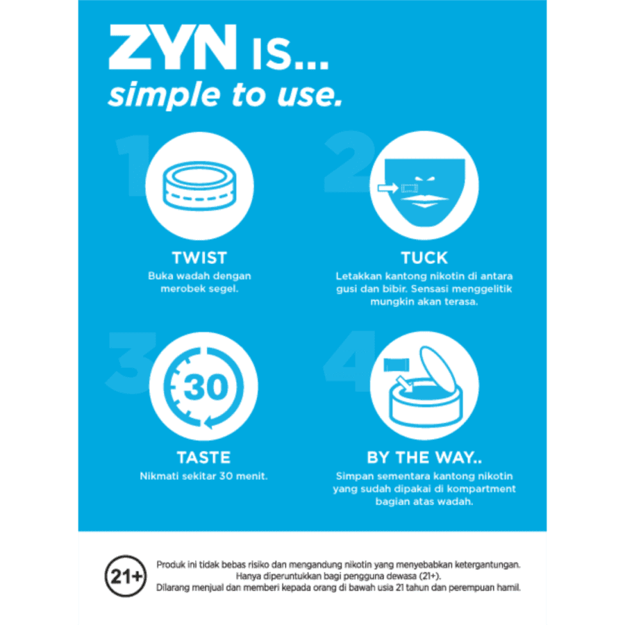 ZYN by Sampoerna Spearmint Mini Dry Medium Strength 3mg 15pcs
