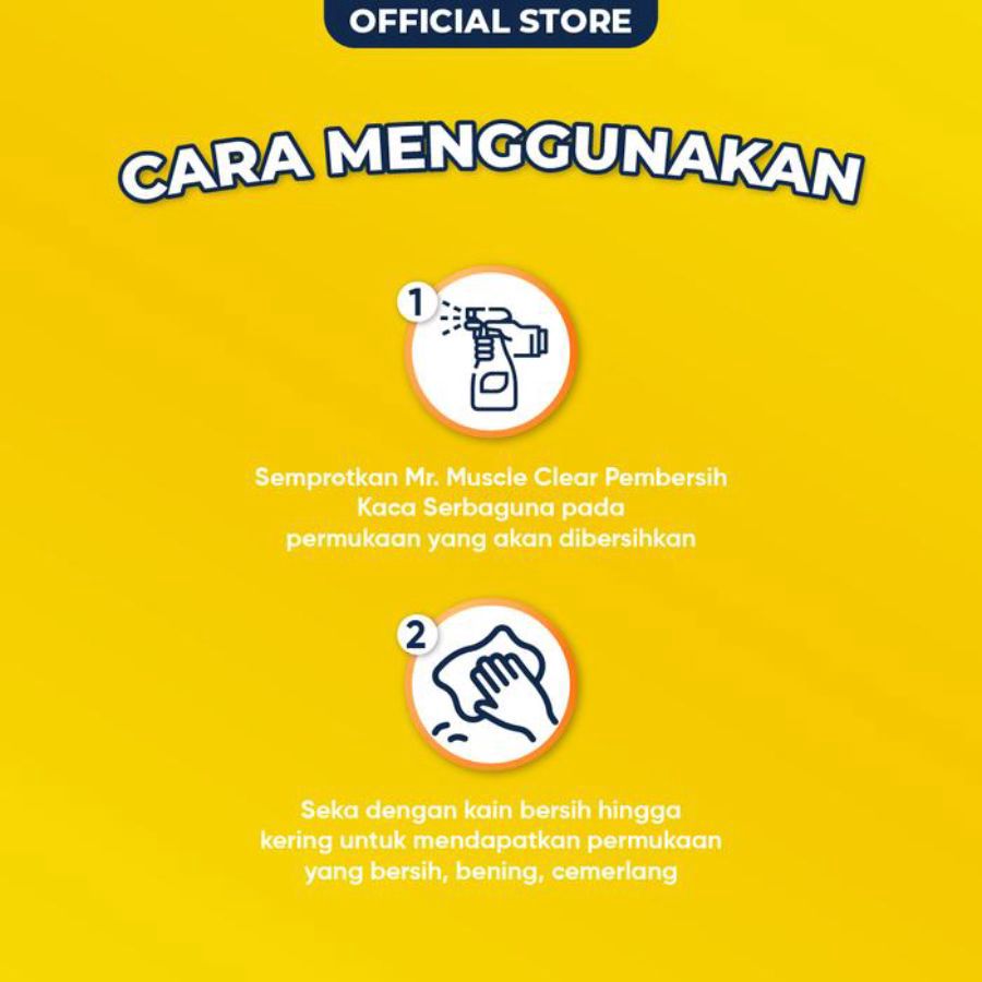 Mr. Muscle Clear Lemon Pembersih Kaca Pouch 400ml