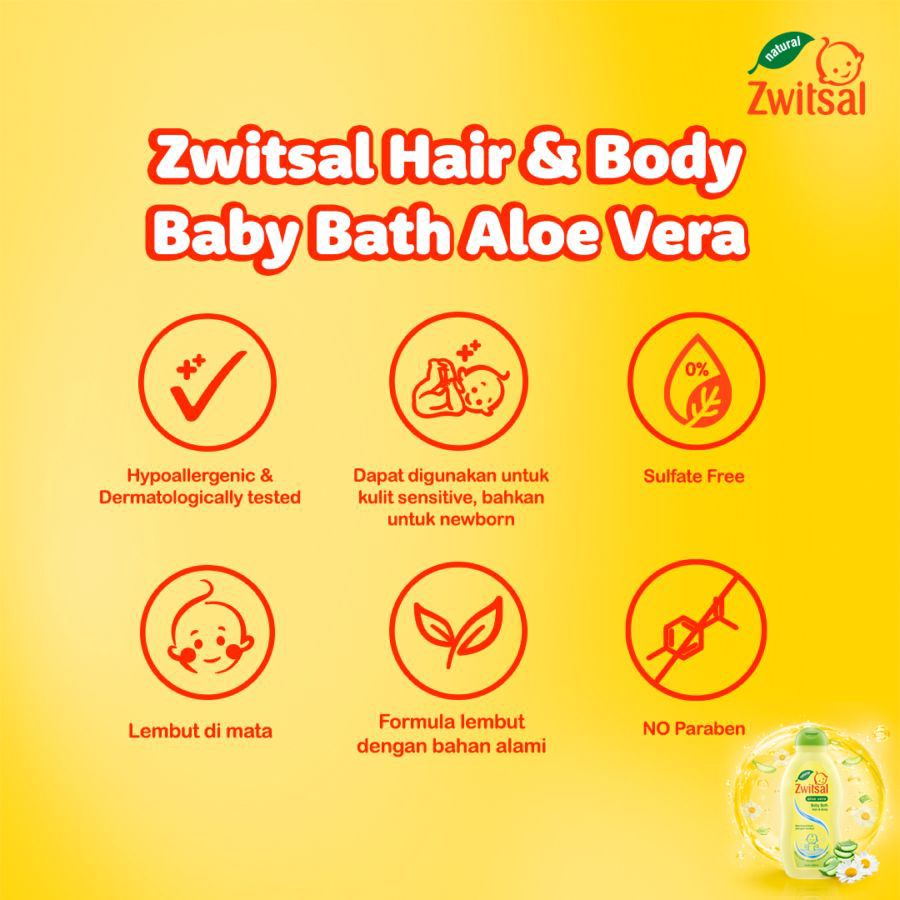 Zwitsal Baby Bath Hair & Body Aloe Vera