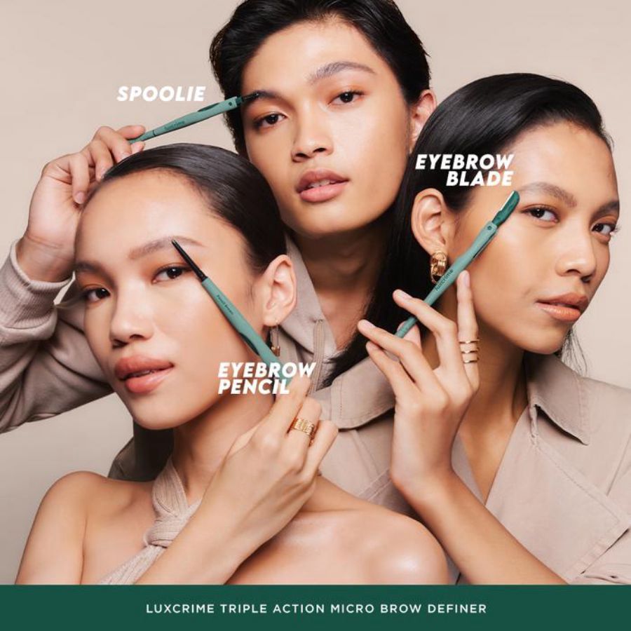 Luxcrime Triple Action Micro Brow Definer Ash Eyebrow Pencil 1pcs