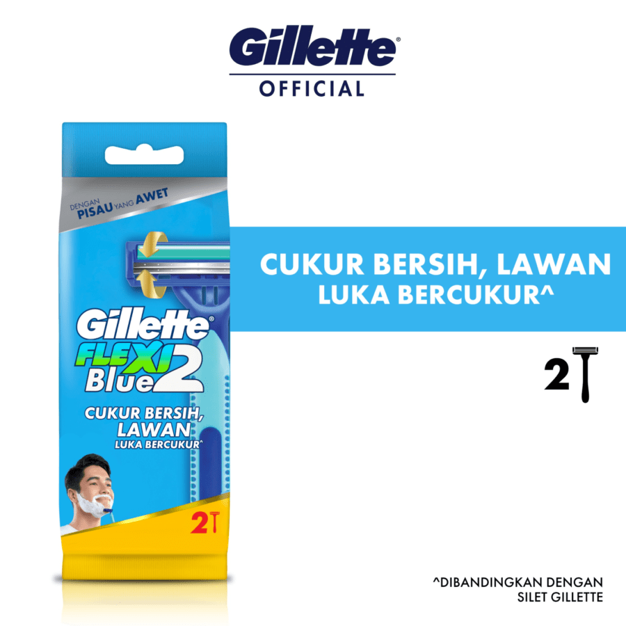 Gillette Flexi Blue 2 Pisau Cukur 2pcs