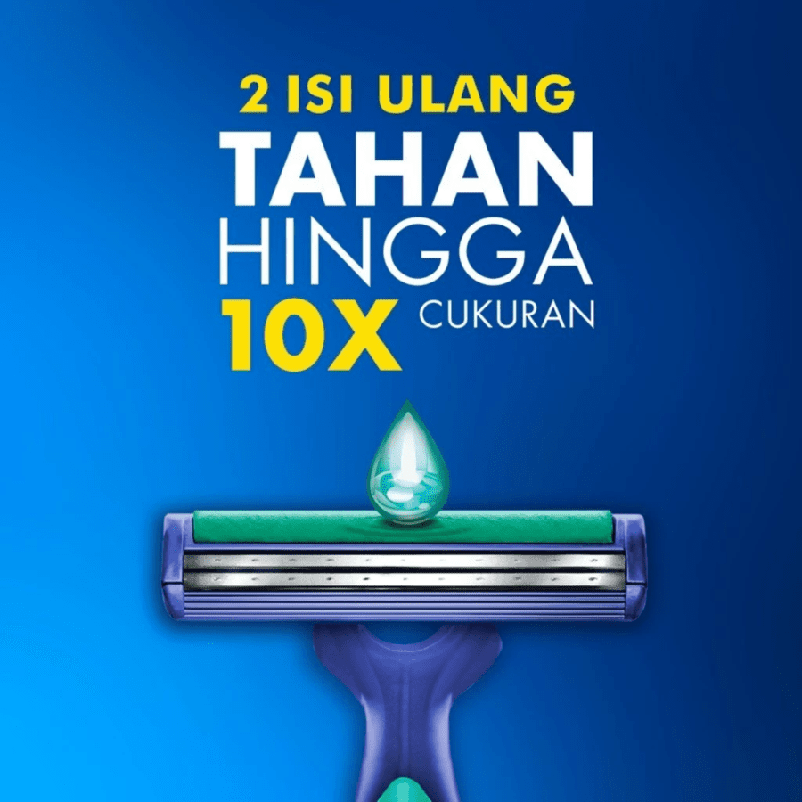 Gillette Flexi Blue 2 Pisau Cukur 2pcs