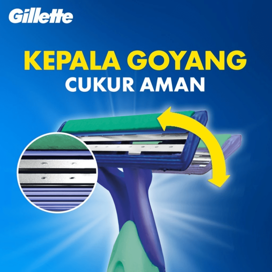 Gillette Flexi Blue 2 Pisau Cukur 2pcs