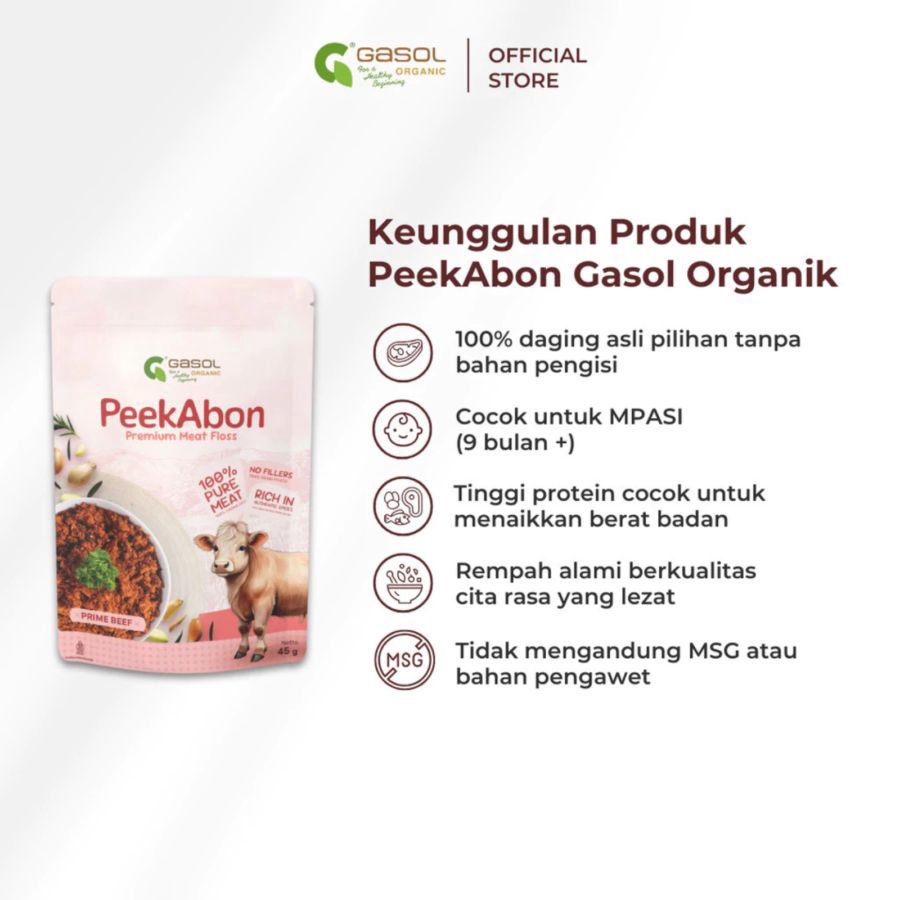 GASOL Organic PeekAbon Prime Beef MPASI 45gram