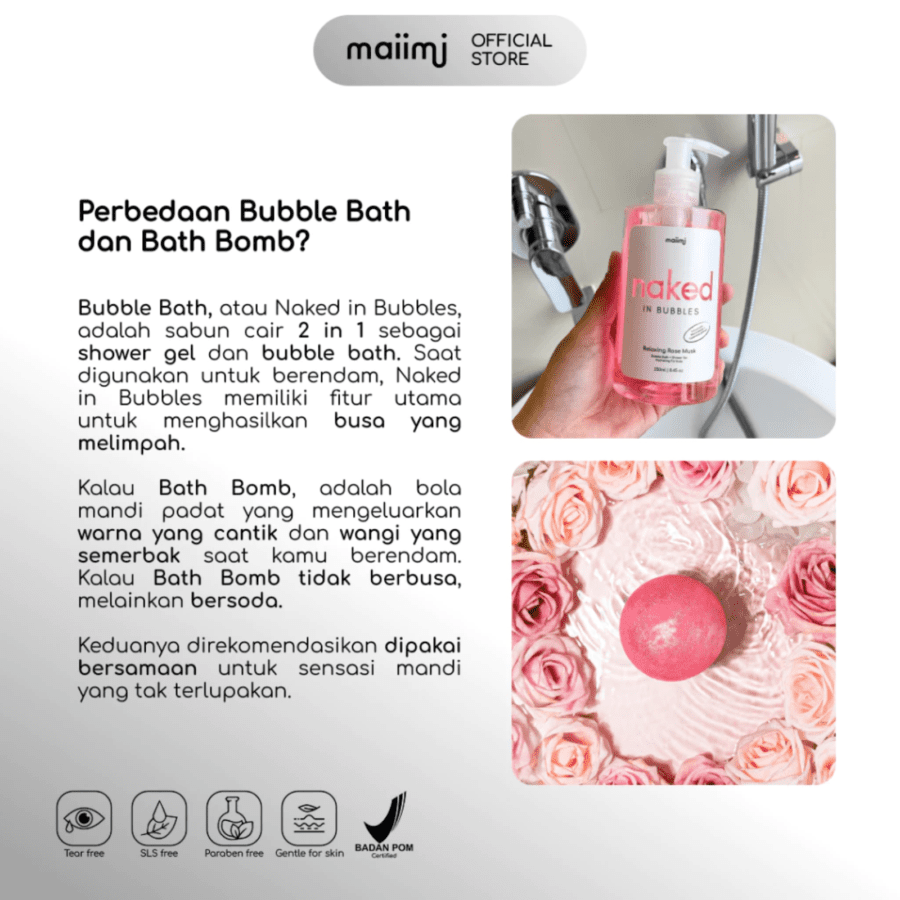 Maiimi X HMNS Naked in Bubbles O Bubble Bath 250ml