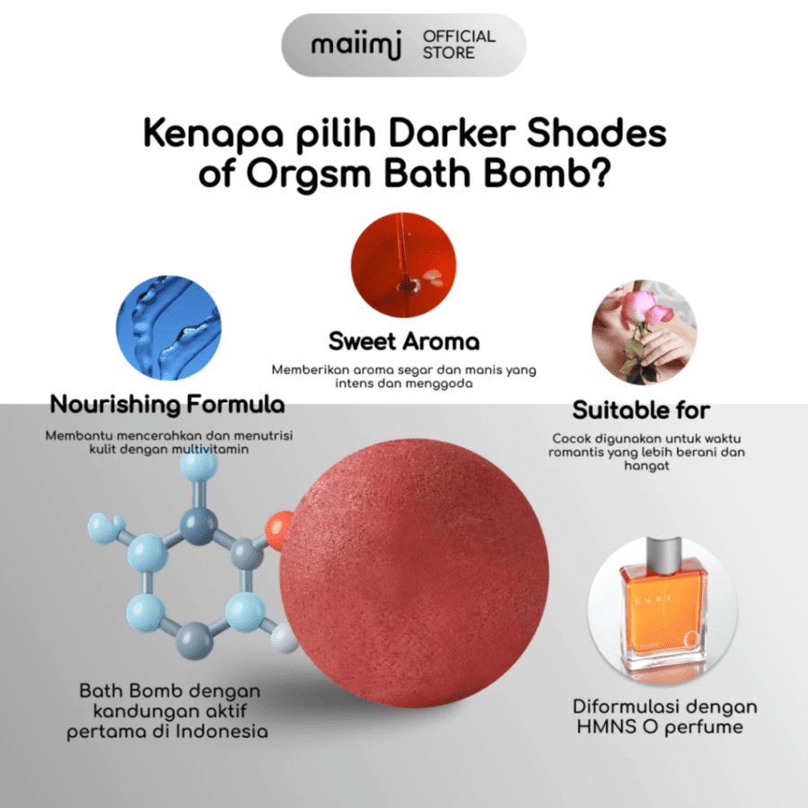 Maiimi X HMNS Darker Shades of Orgsm Bath Bomb 155gram