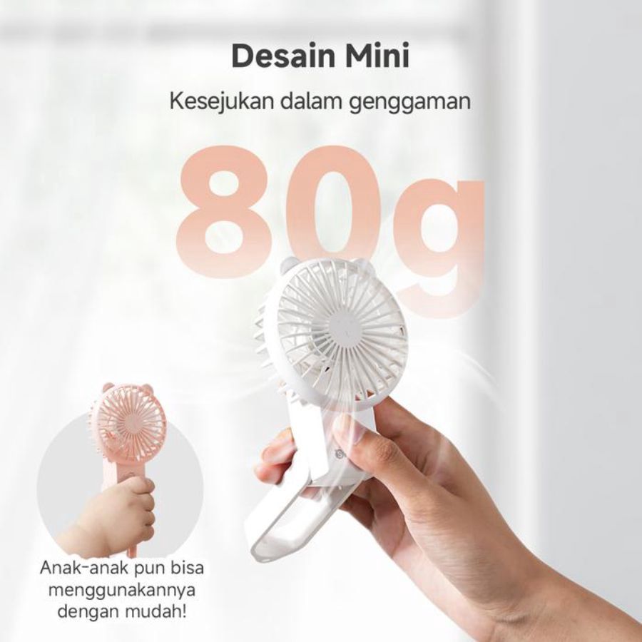 Simplus Mini Fan Lipat Portabel Pink 1pcs