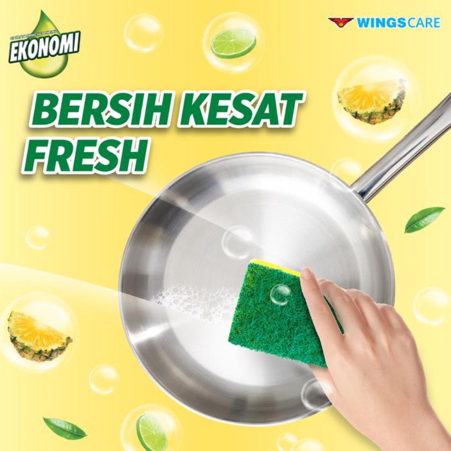 Ekonomi Nanas & Jeruk Nipis Cairan Pencuci Piring Pouch 920gram