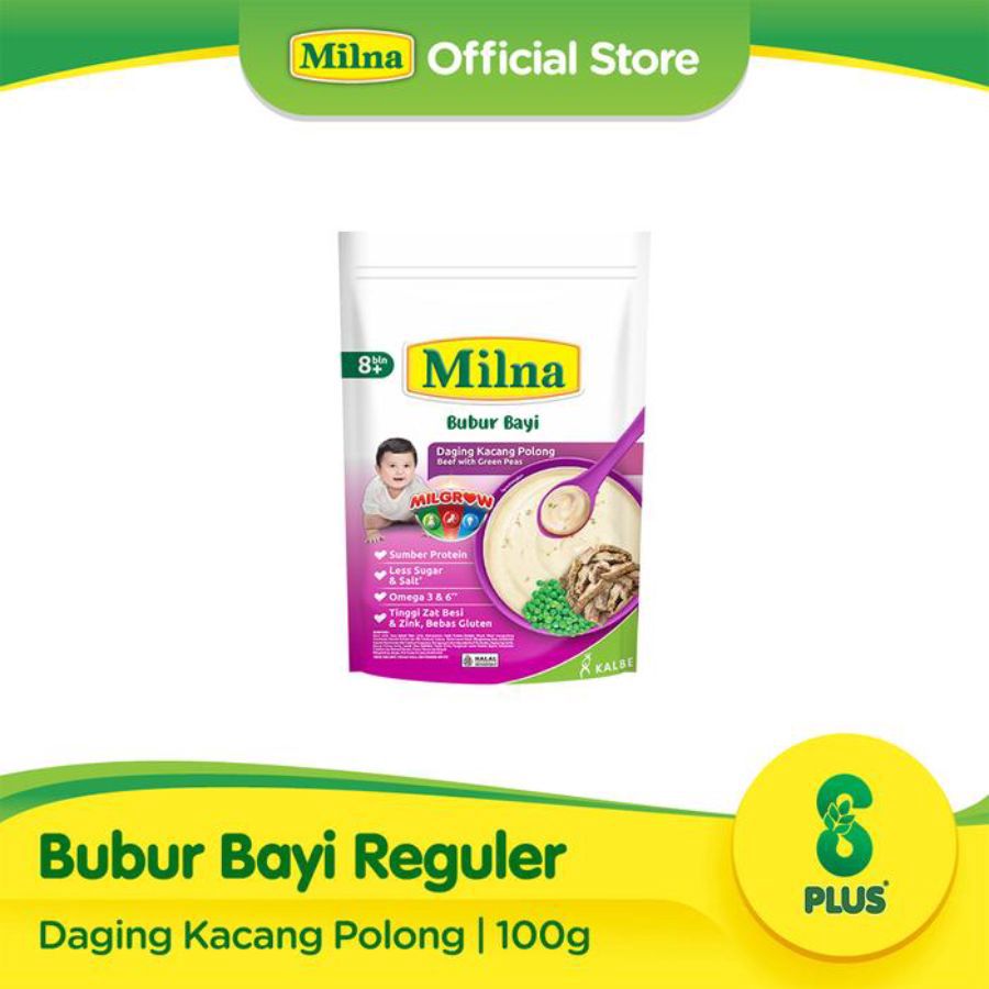 Milna Bubur Bayi Daging Kacang Polong 8+ Bulan 100gram