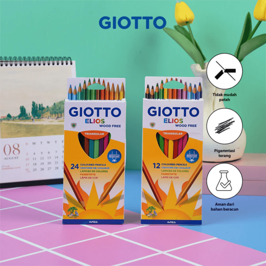 Giotto Elios Triangular Cardboard Pensil Warna
